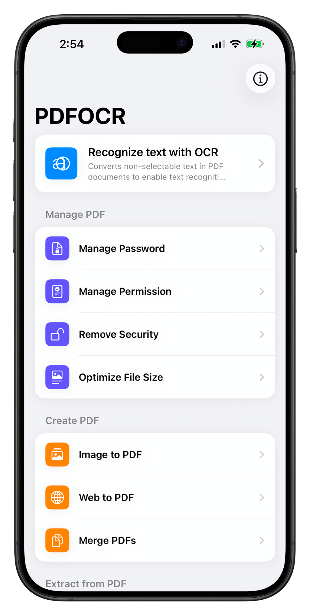 PDF OCR Pro application screenshot